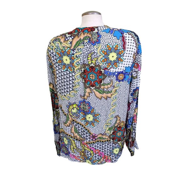 Desigual Sweater Womens Boho Colorful Long Sleeve Xlarge XL Thin Knit Artsy - Picture 5 of 10